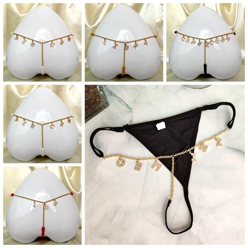 Sexy Rhinestone Golden Waist Body Chain