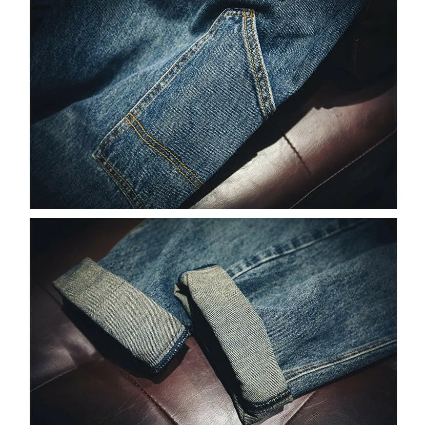 Side Pocket Straight Jeans P0018