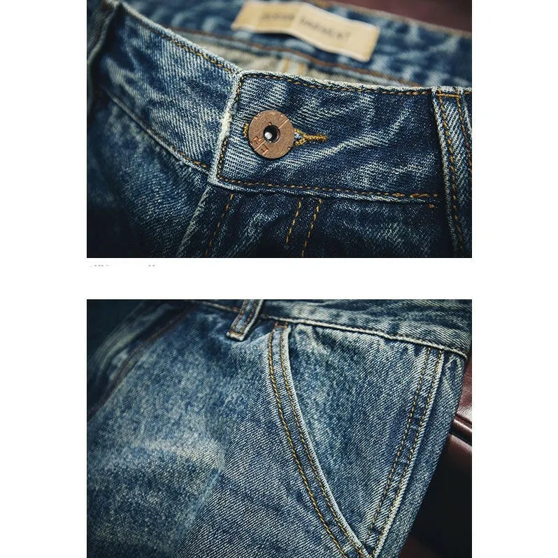 Side Pocket Straight Jeans P0018