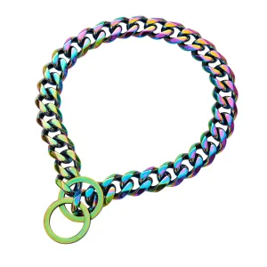 Stylish Titanium Steel Dog Chain with Color Plating