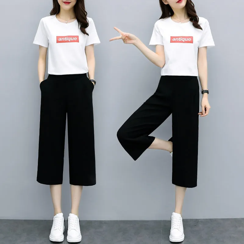 Summer Chiffon Wide Leg Pants Women Drape Ice Silk High Waist Straight Petite Casual Pants