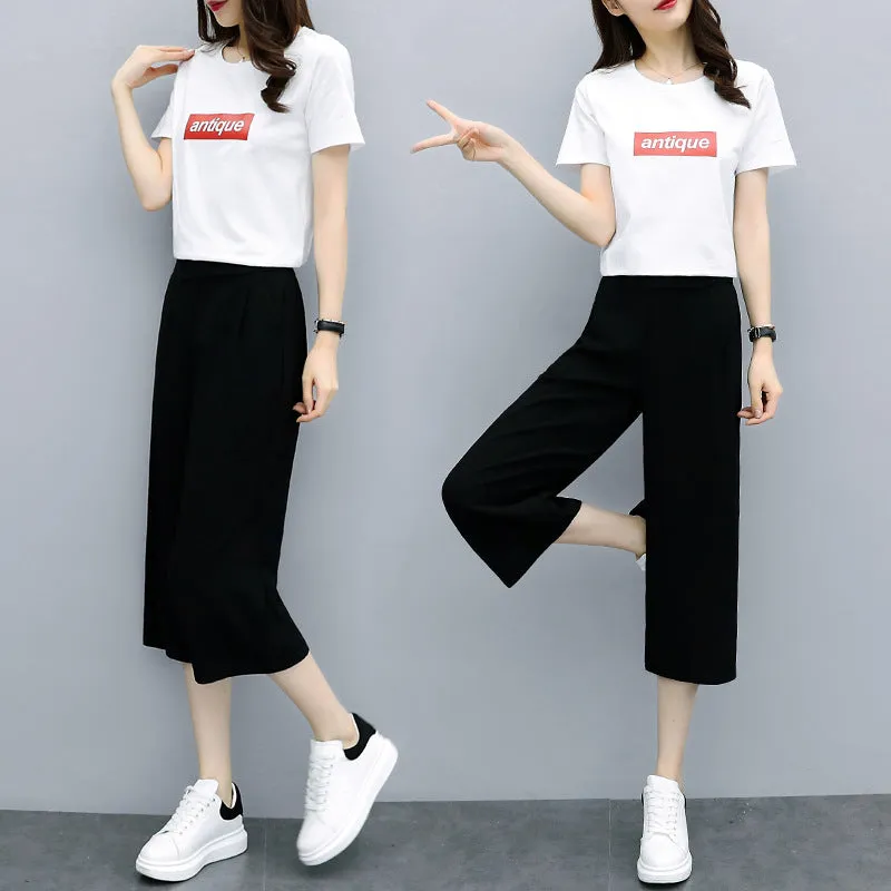 Summer Chiffon Wide Leg Pants Women Drape Ice Silk High Waist Straight Petite Casual Pants