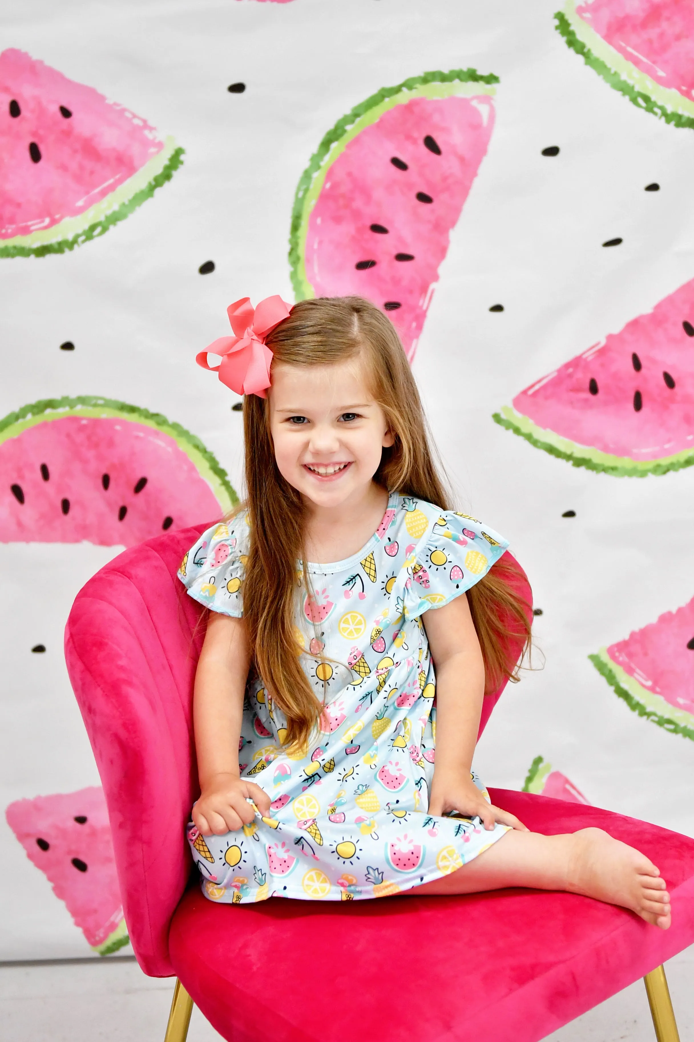Summer Vibes Milk Silk Long Flutter Dress
