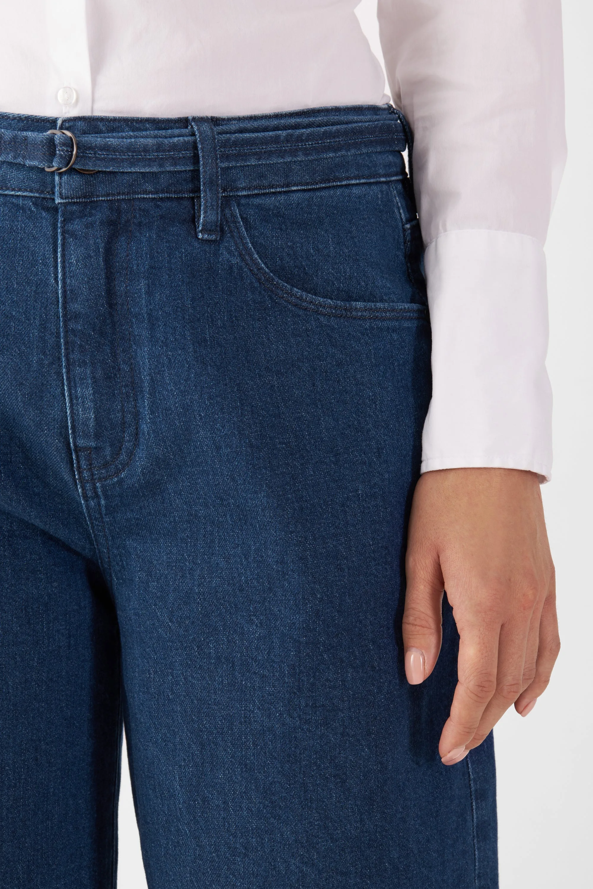 Sunny Wide Leg Classic Jeans Dark Blue