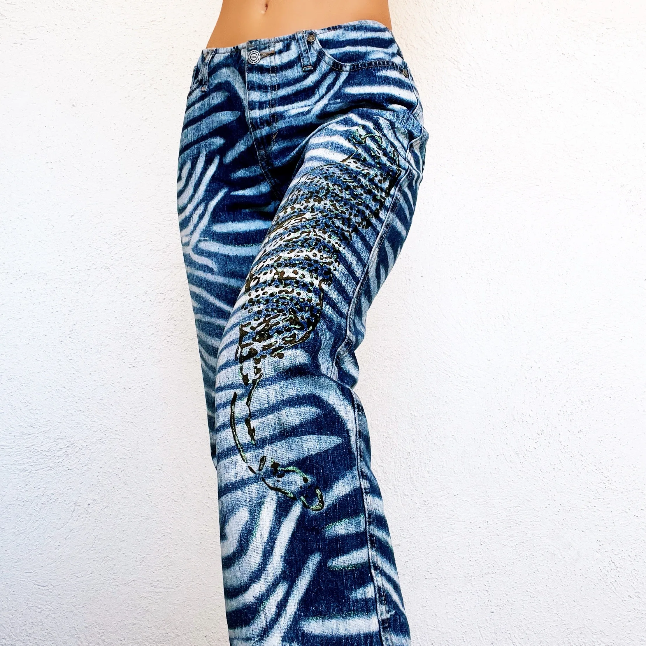 Tiger Striped Jeans (M)