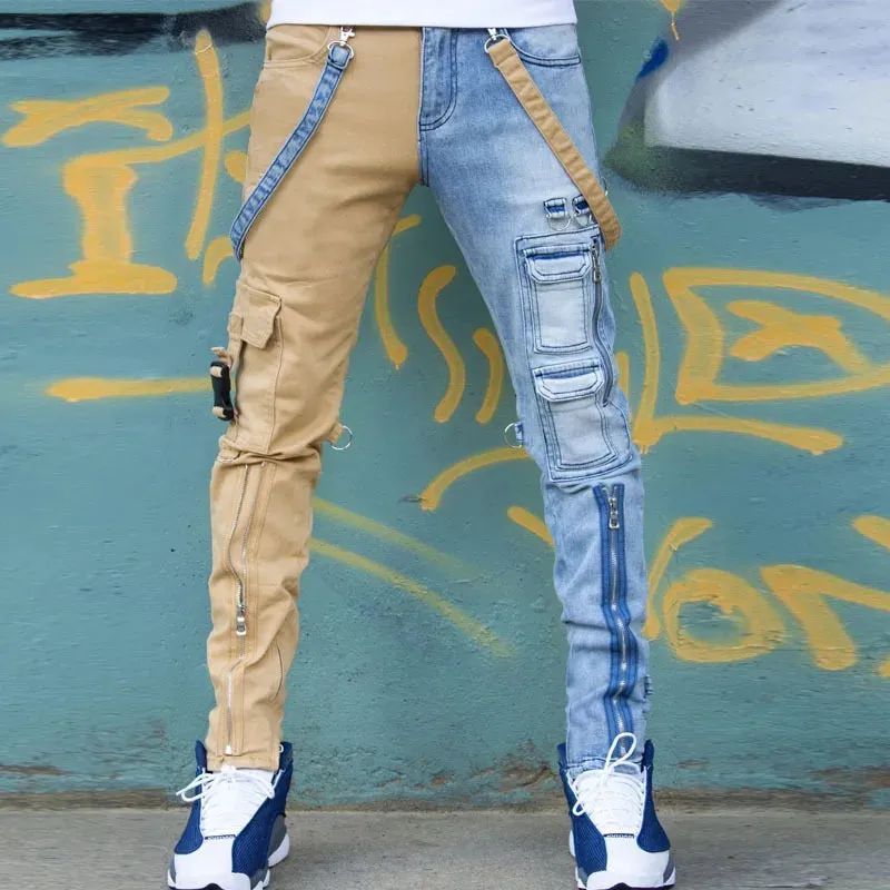 Trend4us Men's Urban Bleached Distressed Jeans