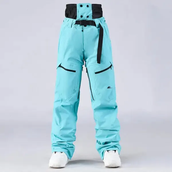 Unisex Snow Pants High Waist Windproof Winter Trousers