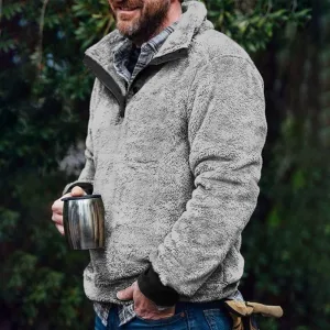 Vintage Sherpa  Solid Color Sweatshirt