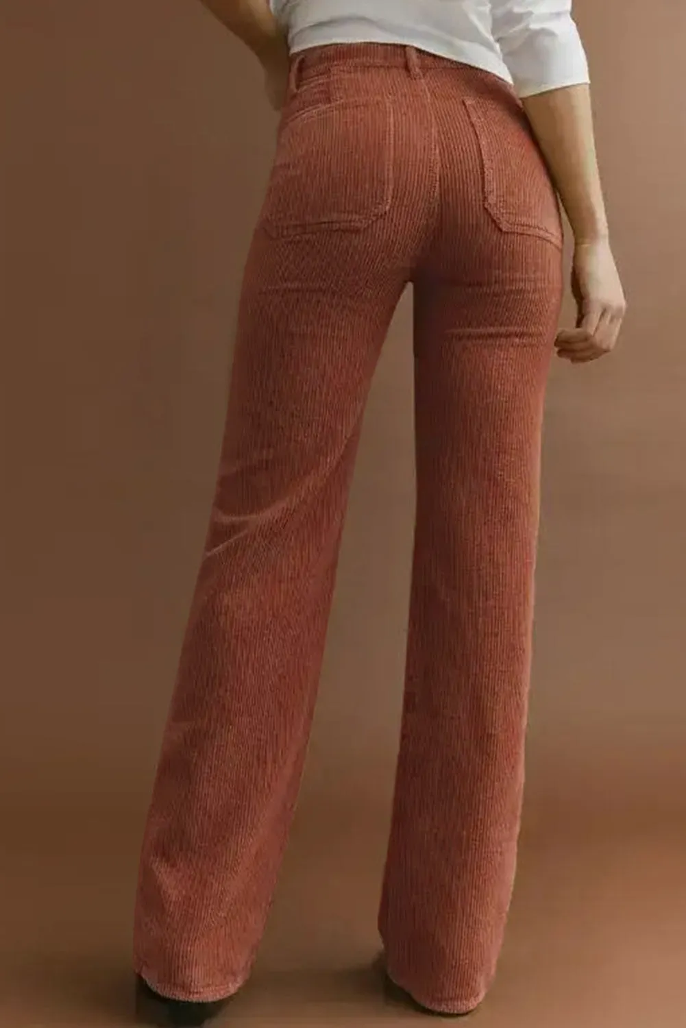 Western High Waist Corduroy Pants