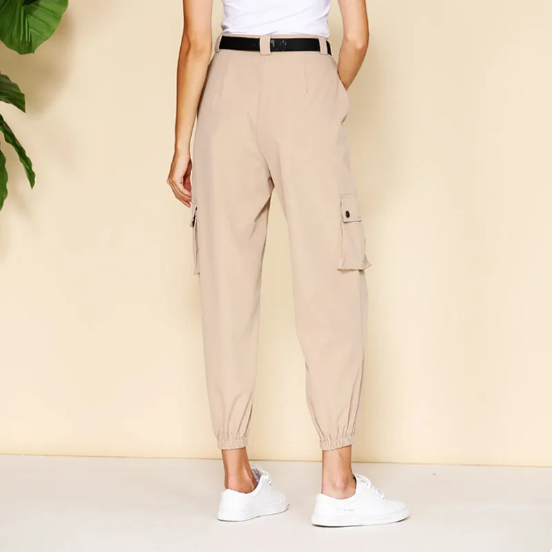 Women's Casual High Waist Loose Cargo Pants