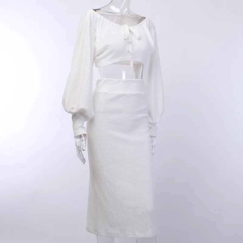 Women's Casual V-Neck Stretchy Two-Piece Dress