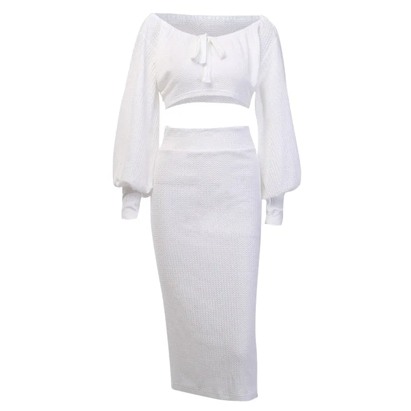Women's Casual V-Neck Stretchy Two-Piece Dress