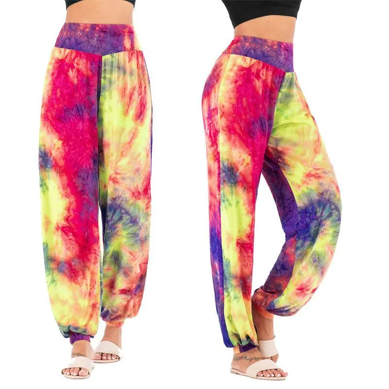 Women's New Casual Tie-dye High-waisted Trousers