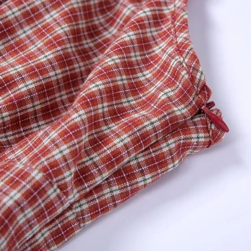 Women's Plaid Sleeveless Bodycon Mini Dress
