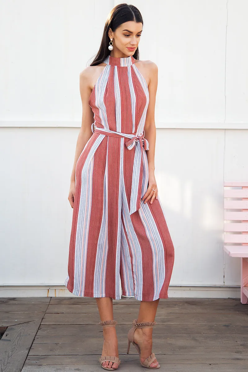 Women's Strapless High Waist Long Jumpsuit