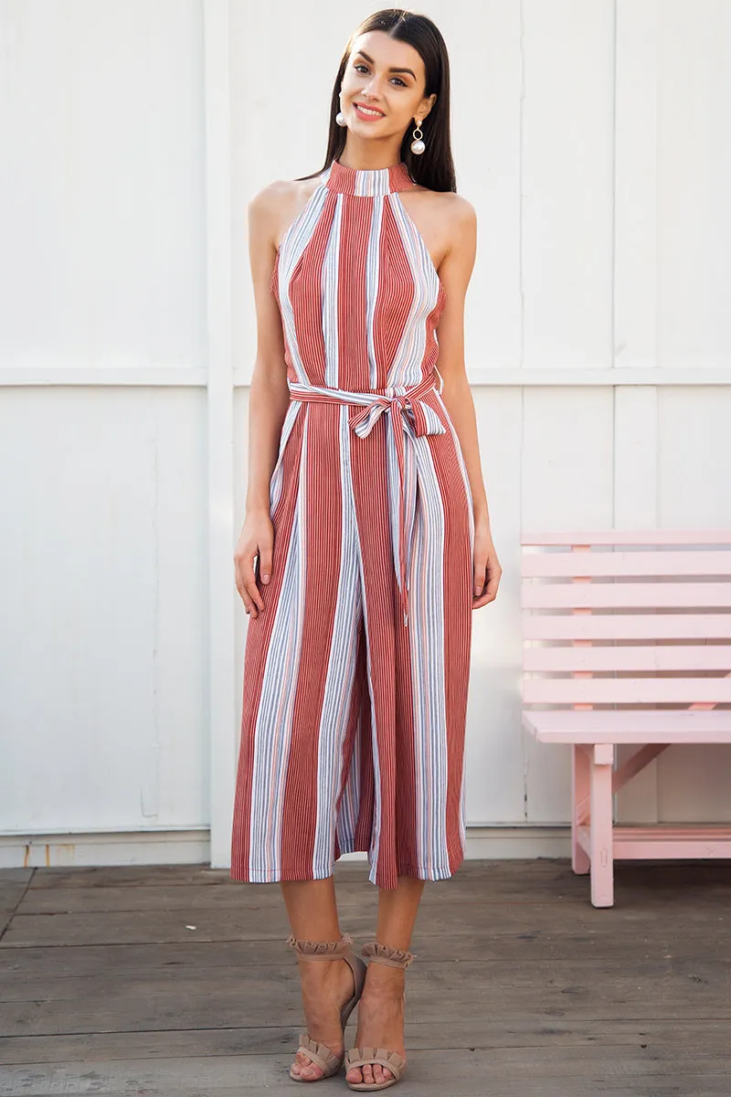 Women's Strapless High Waist Long Jumpsuit
