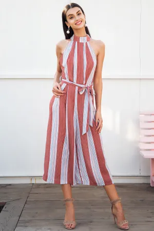 Women's Strapless High Waist Long Jumpsuit