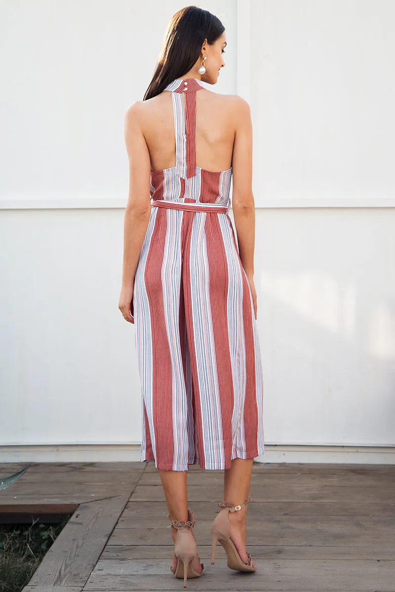 Women's Strapless High Waist Long Jumpsuit