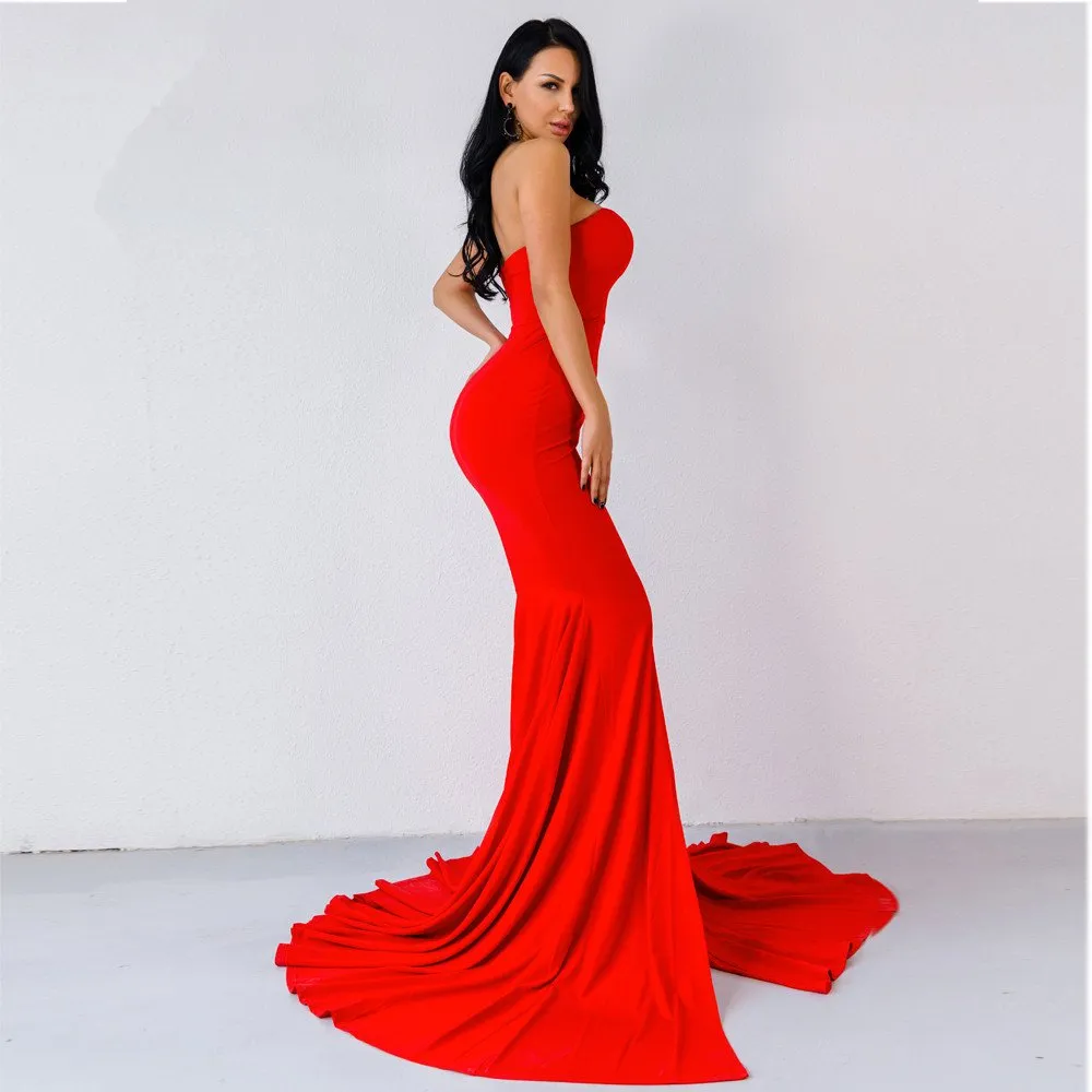 Women's Summer Asymmetric Maxi Dress With Wrapped Chest