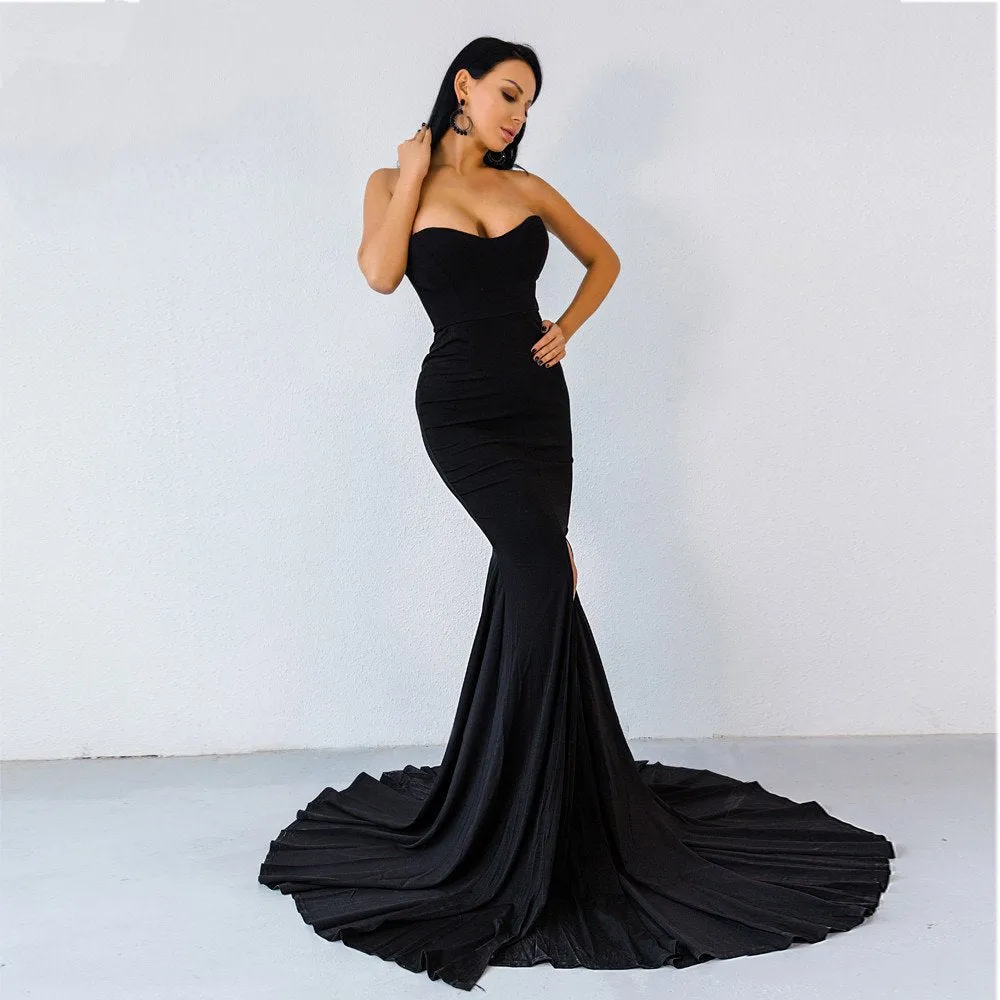Women's Summer Asymmetric Maxi Dress With Wrapped Chest