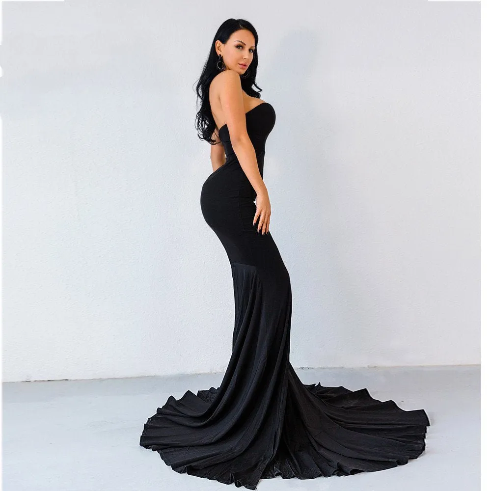 Women's Summer Asymmetric Maxi Dress With Wrapped Chest