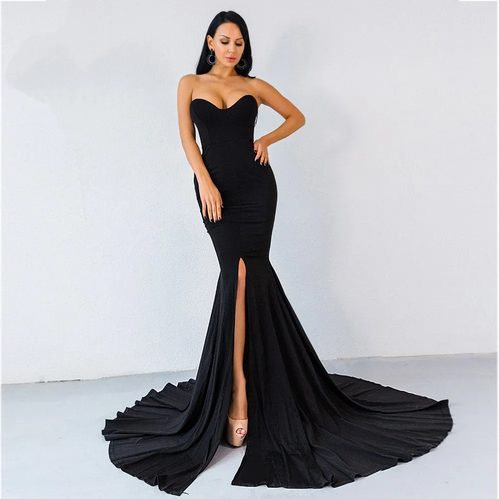 Women's Summer Asymmetric Maxi Dress With Wrapped Chest