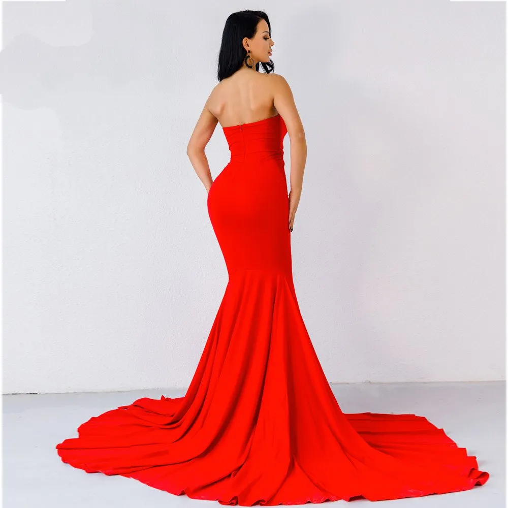 Women's Summer Asymmetric Maxi Dress With Wrapped Chest