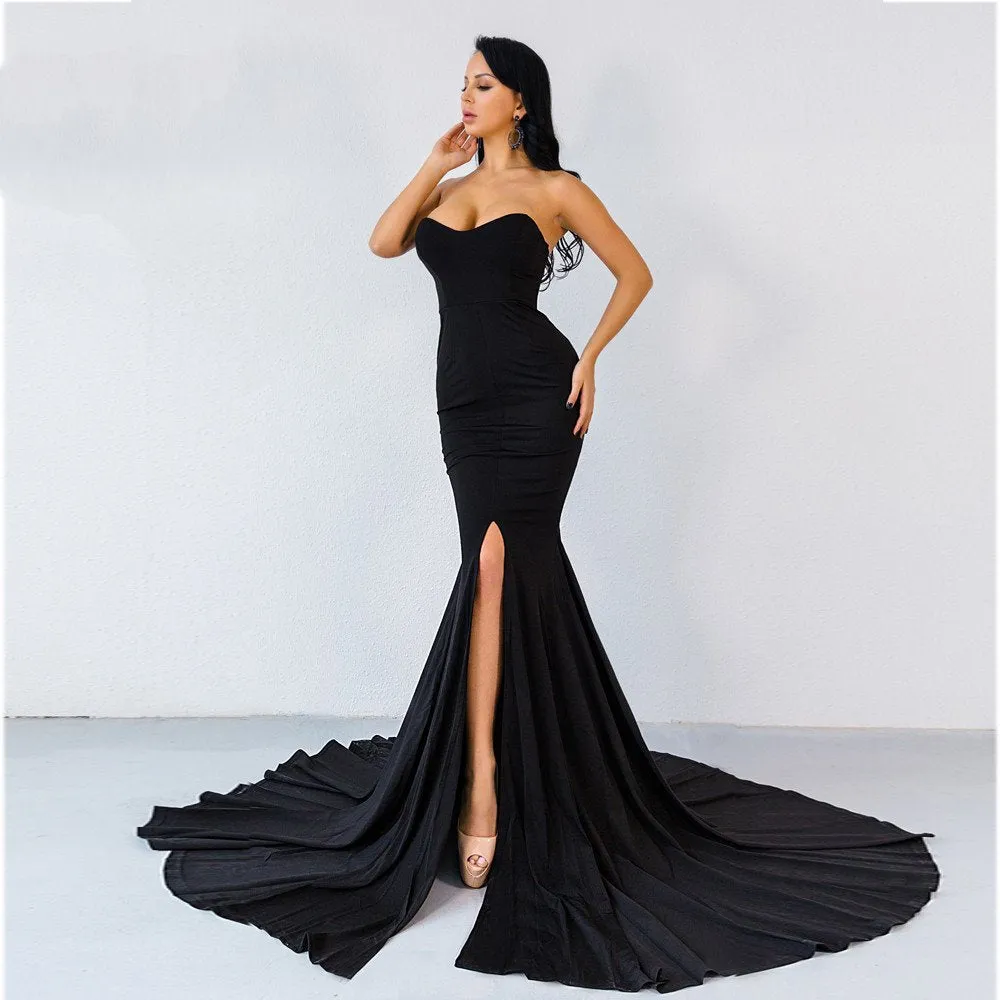 Women's Summer Asymmetric Maxi Dress With Wrapped Chest