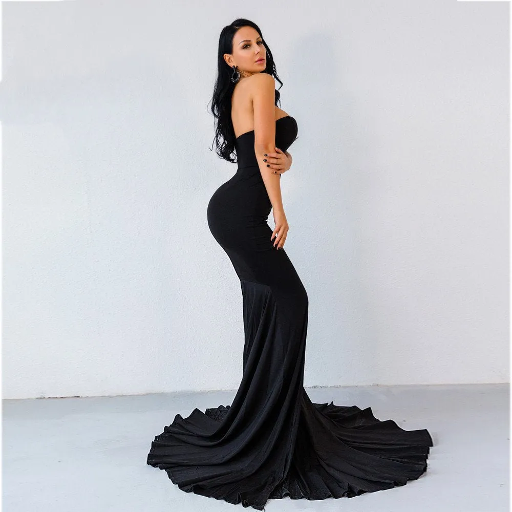 Women's Summer Asymmetric Maxi Dress With Wrapped Chest