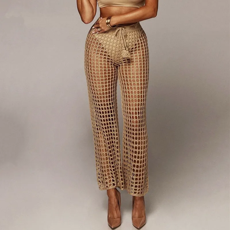 Women's Summer Casual Knitted Loose High-Waist Pants
