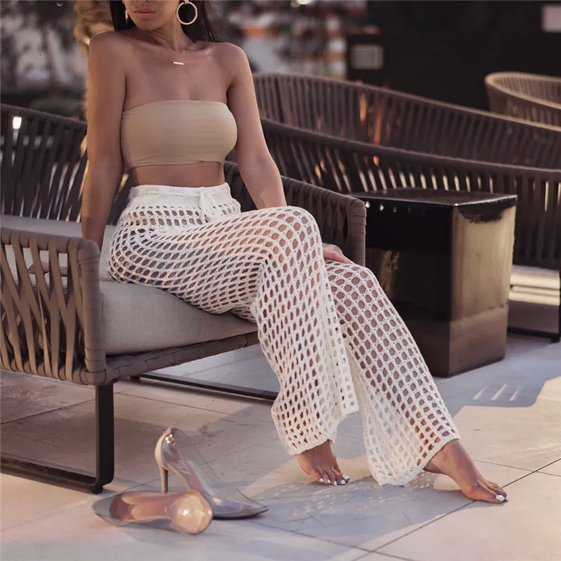 Women's Summer Casual Knitted Loose High-Waist Pants
