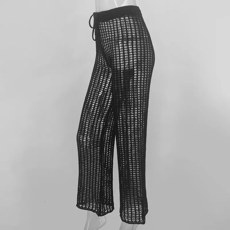 Women's Summer Casual Knitted Loose High-Waist Pants