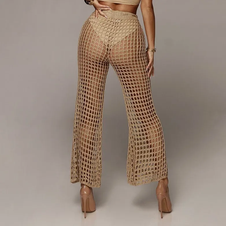 Women's Summer Casual Knitted Loose High-Waist Pants