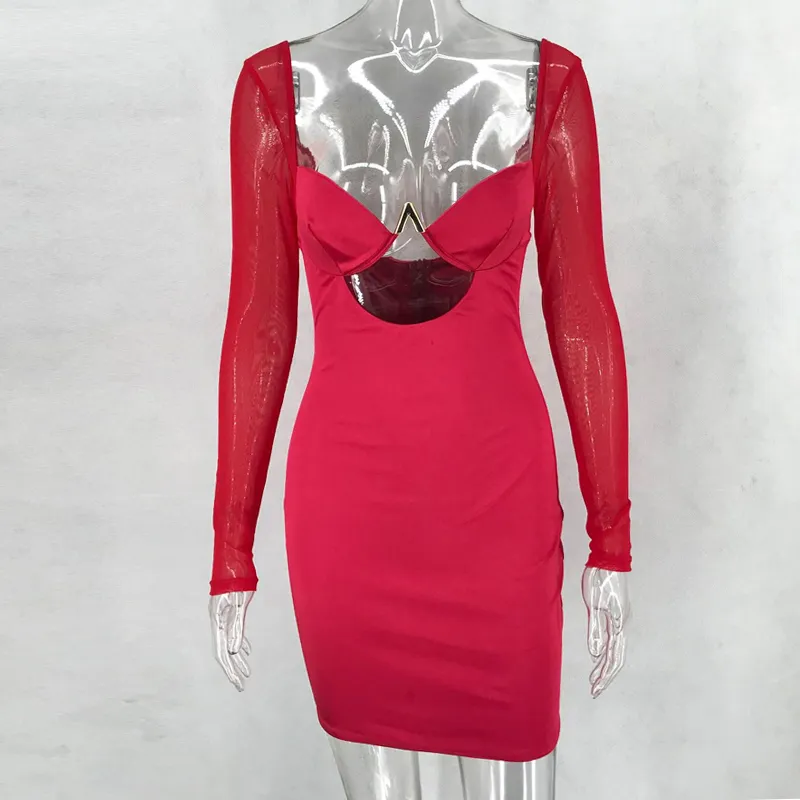 Women's Summer Polyester V-Neck Sheath Dress
