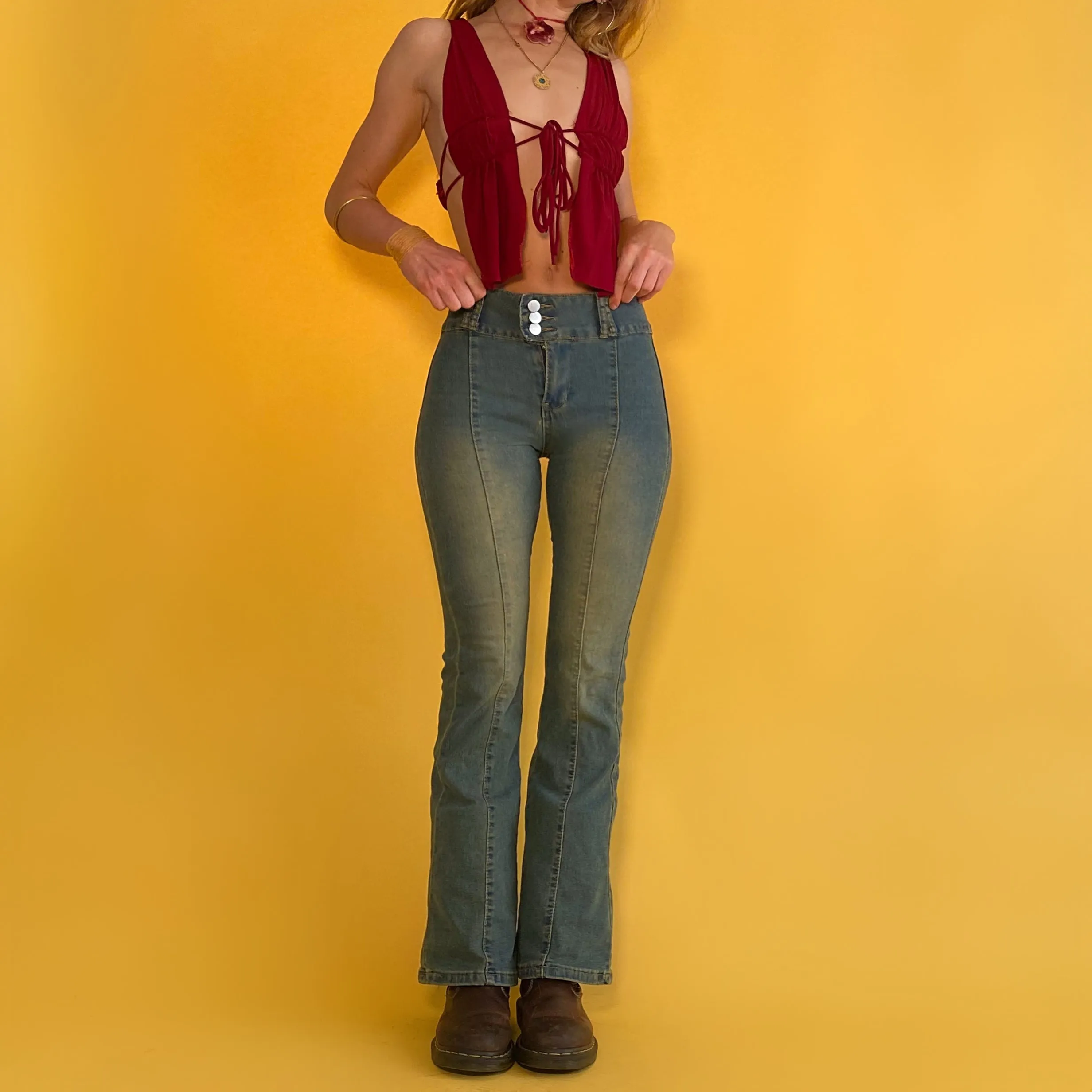 Y2K Distressed Bell Bottoms