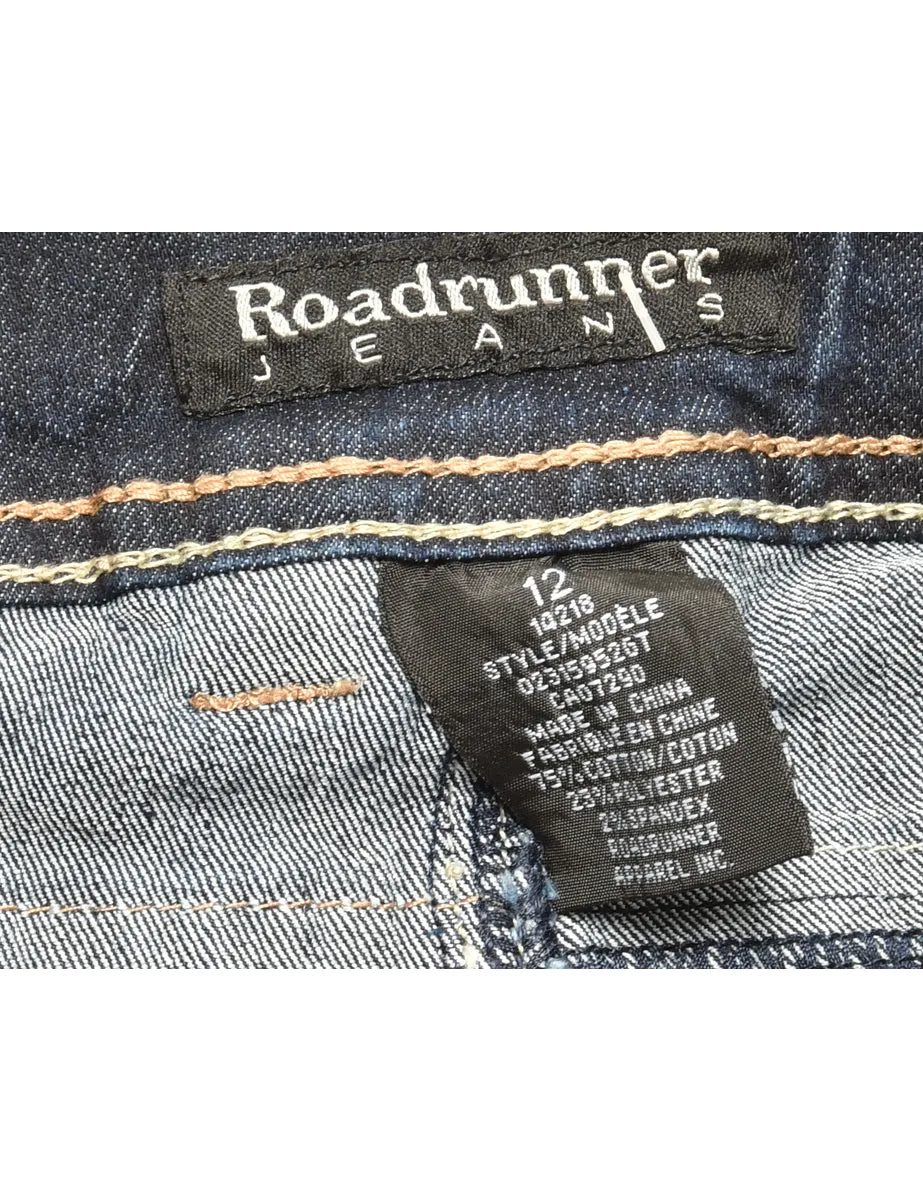 Zip Front Straight Fit Jeans - W32 L20
