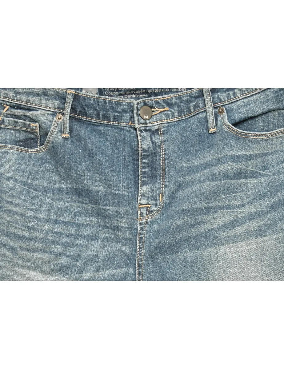 Zip Front Straight Fit Jeans - W34 L34